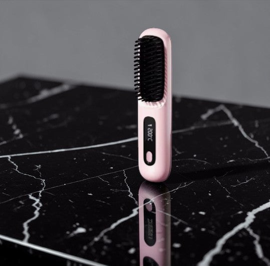 Self-Heating Hair Straightener Brush