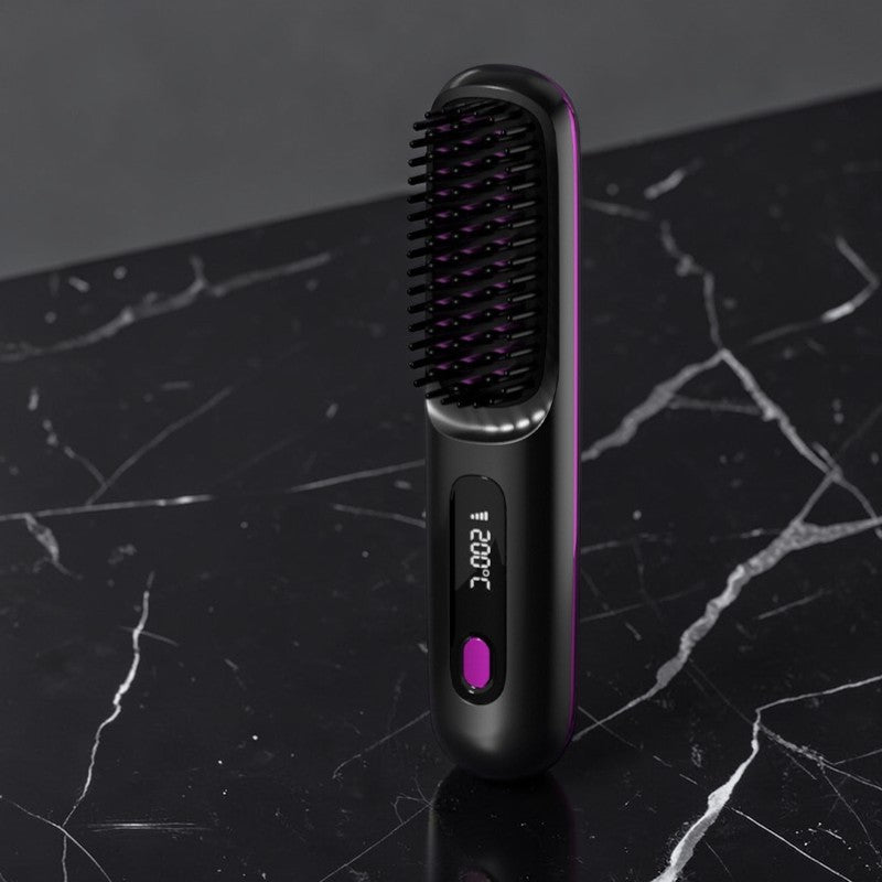 Self-Heating Hair Straightener Brush