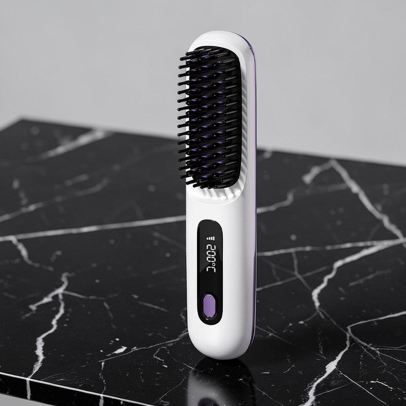 Self-Heating Hair Straightener Brush